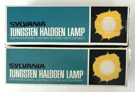 Sylvania 5618 Lot Of 2 New/old Stock Gte Tungsten Halogen Lamps Fad 650w 120v #5618