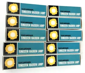 5619 Sylvania Lot Of 10 New/old Stock Gte Tungsten Halogen Lamps Fad 650w 120v #5619