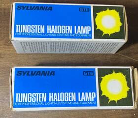 Sylvania 58756 2x Tungsten Halogen Gte- Stage And Studio - T4q Cl/mc Esn 100w- 130v