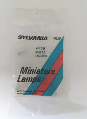 30672-0 Sylvania 6psb Miniature Lamps Light Bulb Specialty Lot Of 10 New Ship