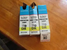 71140 Sylvania Lot Of 3 Nos Chk 150w 120v Photo Projection Light Bulb Open Boxes New Syl