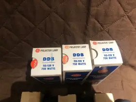 72520 Sylvania 3 Nos Ddb 750w 120v Photo Projection Light Bulbs Studio Lamp Projector Freeship