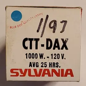 1000w Sylvania 74620 Nos Blue Dot Ctt-dax 120v Projection Lamp