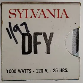 77085 Sylvania New Dfy 120v 1000 Watt Projector Lamp