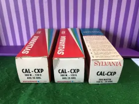 77119 Sylvania 3 New Old Stock Projector Lamp Cal/cxp 300w-120v Ships Free