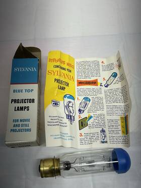 Sylvania T-12-b Blue Top Lamp Bulb Ddb 750w 120v For Movie Still Projector