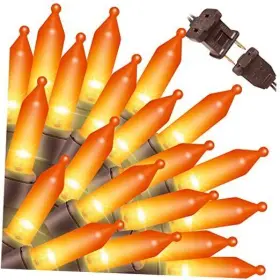 Hp-100-2 Taizhou Yongheng Lighting Co. Ltd Super-bright Extendable Orange Halloween 100 Count Orange-brown Wire