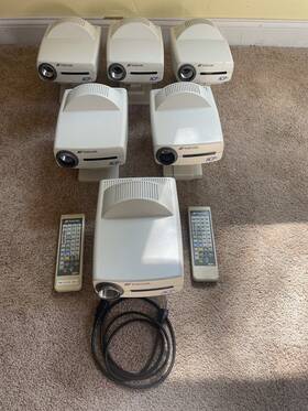 Topcon Acp-7r Auto Chart Projectors-lot Of 6 Projectors-2 Remotes-1 Power Cord