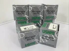1003412 Ushio 048777100004 Bab/fg/ultra 12v 10000hrs 20w Germany Halogen Lamp Lot Of 8 New