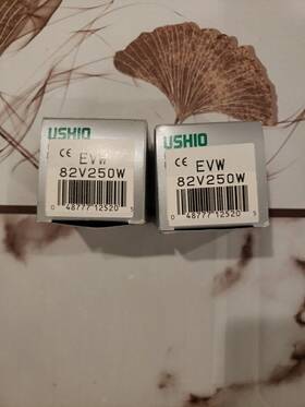Ushio 048777125205 Enh Halogen Projector Lamp -lot Of 2/ 120v 250w New
