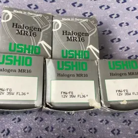 Mr16 Ushio 048777136898 Lot Of 5 Fmw Halogen Lamp 12v 35w Fl 36 Degree