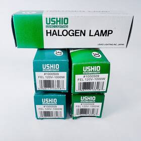 Ushio 1000509 Lot Of 5 Halogen Lamp 120v 1000w Fel #1000509 New