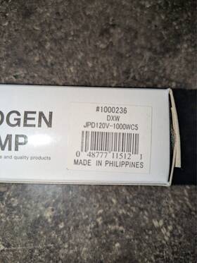 Ushio 1000wc5 Lot Of 5 1000w 120v Jpd120v-1000wc5/ua Dxw Halogen Lamp