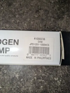 Jpd120v-1000wc5 Ushio 1000wc5 Lot Of 5 1000w 120v Jpd120v-1000wc5/ua Dxw Halogen Lamp