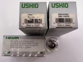 6.5v2.75a Ushio 1460x Lot Of 3 Dc Lamp Sm-1460x 6.5v 2.75a Bulb To Leica Nikon