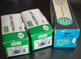 Ushio 54441 Fev 200w 120v T4 Ba15d Lamps F/mole Inky And Others Nos