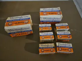 265-50 Westinghouse Vintage 25w Frosted Lamp Bulbs Lot Of 12 With 2 Boxes Great Shape