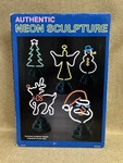 Vtg Advantage Industries Neon Santa Sculpture With Base Light Lamp Tabletop Used. Price: $59.95.