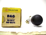 Dag Projector Projection Lamp Bulb 500W 115-120V Ge Avg 25-HR Open. Price: $18.00.