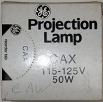 New Ge 29169 Cax 115V-125V 50 Watt Optometry Projection Lamp. Price: $7.95.
