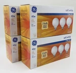 ***12 Bulbs*** Ge 40-WATT Soft White G25 Vanity Globe Light Medium Base New. Price: $34.99.