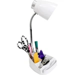 Limelights Gooseneck Organizer Desk Lamp White LD1002-WHT Open. Price: $26.95.