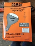 (10) Damar 300R3FL No. 492E 300W 130V Rough Service Flood Light Bulb 4000 Hrs New. Price: $49.95.