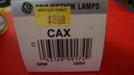 Cax 50WATT Optical Projection Lamp (ge Or Wiko Brand) New. Price: $6.95.
