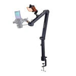 Vevor Microphone Boom Arm With Desk Mount, 360 Rotatable, Adjustable Stand Open. Price: $28.00.