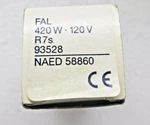 Osram Fal 420W 120V R7S Naed 58860 93528 2-SIDED Display/optic Lamp New. Price: $10.95.