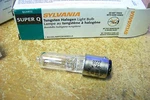 New Sylvania 58732 - 100Q/CL/DC Bayonet Base Single Ended Halogen Light Bulb. Price: $10.99.