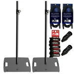 Gravity GLS431B Square Steel Base Lighting Stands With Cables New. Price: $542.40.