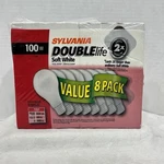 Sylvania Double Life 100W Soft White Light Bulbs, 7 Only New. Price: $44.99.