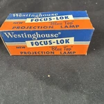 Vintage Westinghouse Projection Lamp Focus-lok 500W T12 C13D Blue Top Orig Box Open. Price: $24.99.