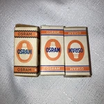 Three Osram 8203 Vintage Projection Bulbs Lamps New Original Box 25V. Price: $95.00.