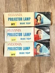 3 Sylvania Dfy Blue Top Projector Lamp Bulb Usa Vintage 1000 W120-125 Hrs Open. Price: $42.00.