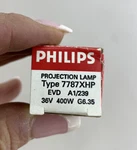 Philips 7787XHP Evd A1/239 400W 36V Projection Lamp Bulb Nib New. Price: $19.95.