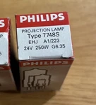 Philips Ehj A1/223 Projection Bulb Lamp Type 7748S 24V 250W G6.35 Open. Price: $6.99.