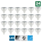 24 Pack Sunlite MR16 Led Bulb, 12V, 7 Watt, 5000K, GU5.3 Base, Dimmable New. Price: $131.77.