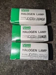 Lot Of Ushio Halogen Lamp JCV230V/200WGB/BA15D New. Price: $6.00.