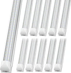 Etl 8FT Led Shop Lights 4-25PACK 100W 15000LM 6500K Cool White T8 Tubes Ge New. Price: $104.89.