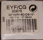 Nos Ge Precise 20876 Q71MR16C 12V 71W 15 Bulb - Direct Fit For Hella New. Price: $64.99.