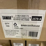 Damar 25791A Box Of 100 MR16 Flood Quartz Halogen Bulbs Bab/cg/orange Nib New. Price: $246.00.