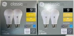 Ge Classic Led 100W Replacement A19 4 Light Bulbs Soft White E26 1600 Lumens New. Price: $19.99.
