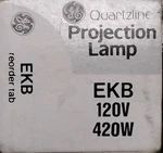 Ekb Q420/4CL 420W 120V GZ9.5 Photo Stage Projection Light Bulb Lamp 33934 New. Price: $10.00.