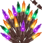 Lamphome Halloween String LIGHT,100 100CT, Orange Purple Green-brown Wire New. Price: $14.52.