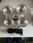 Harwood Luminaire Mark 375 Continuous Lighting Unit 4 Bulbs White W/ Case Used. Price: $24.50.